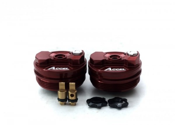 ACCEL KOREK GÓRNY (NAKRĘTKA) AMORTYZATORA PRZEDNIEGO Z REGULACJĄ HONDA CRF 250R 18-20, CRF 450R/RX 17-20, CRF 250RX 19-20, CRF 4