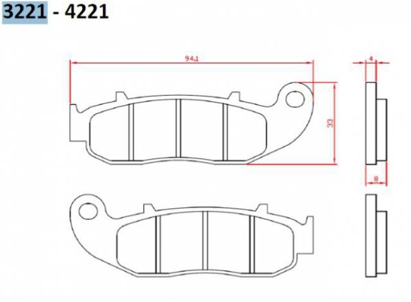 BRENTA KLOCKI HAMULCOWE KH664 FANTIC ENDURO/SUPER MOTARD 50/125/250 13-, PRZÓD (FT 3221)