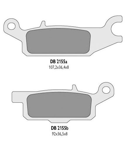 DELTA BRAKING KLOCKI HAMULCOWE KH443 YAMAHA YFM 550 GRIZZLY 11-14, YFM 700 GRIZZLY 07-18 LEWY PRZÓD - ZASTĘPUJĄ DB2155MX-D ORAZ 