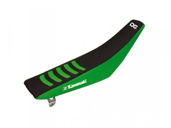 BLACKBIRD POKROWIEC / POSZYCIE NA SIEDZENIE KAWASAKI KXF 250 21-23, KXF 450 19-23 DOUBLE GRIP 3 KOLOR ZIELONY CZARNY