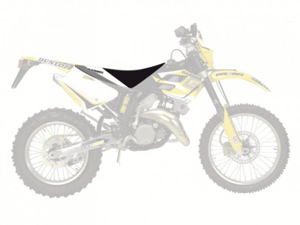 BLACKBIRD POKROWIEC / POSZYCIE NA SIEDZENIE GAS GAS EC 125/250/300 02-06, FSE 450 02-06 PYRAMID (PMD) KOLOR CZARNY SZARY BIAŁY