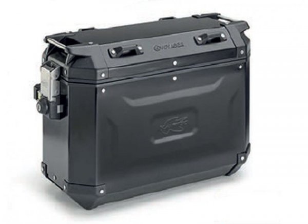 KAPPA KUFER BOCZNY 37L MONOKEY CAM SIDE KVG37B KVOYAGER ALUMINIOWY PRAWY KOLOR CZARNY ANODOWANY BLACK LINE