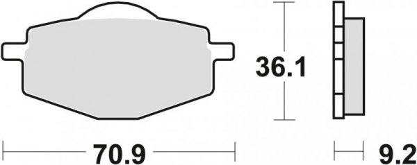 TRW ZF KLOCKI HAMULCOWE KH101 ORGANIC YAMAHA TDR 50 88-02, DT 80 85-97, DT 125 82-06, TDR 125 93-02, XT 350 85-95, XT 500 76-81,