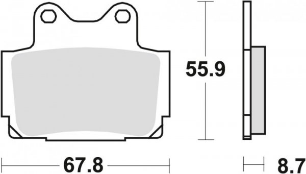 TRW ZF KLOCKI HAMULCOWE KH104 ORGANIC YAMAHA TZR 125 88-92, FZS 600 98-03, SRX 600 86-95, XJ 600 / DIVERSION 92-03, PRZÓD / TYŁ