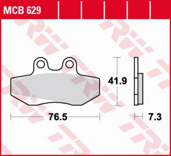 TRW ZF KLOCKI HAMULCOWE KH256 ORGANIC APRILIA RX 50 91-94, RED ROSE 125 90-95, BETA RR 50 99-06, RIEJU MRX/SMX 50/125 02-10, SHE