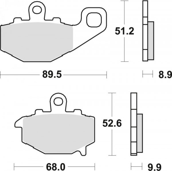 TRW ZF KLOCKI HAMULCOWE KH192 SINTER STREET KAWASAKI ZX6R 600 94-16, ZX6R 636 02-06, ER6 06-16, VERSYS 650 07-14, Z 750 04-06, Z