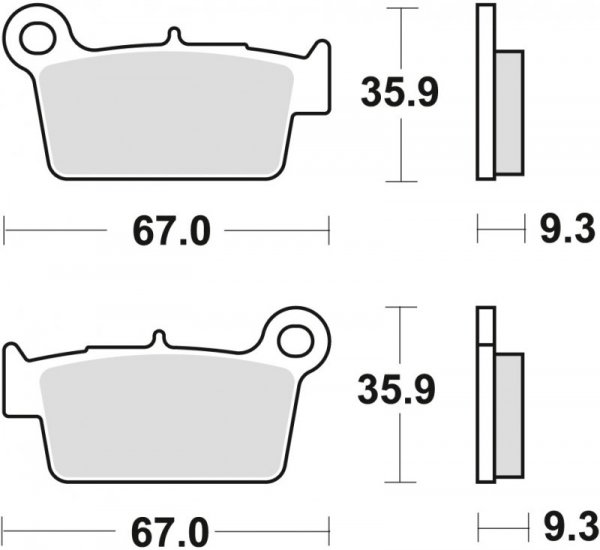 TRW ZF KLOCKI HAMULCOWE KH367 SINTER OFFROAD KAWASAKI KXF 250 04-, KLX 450 07-, KXF 450 04-, KXE 450 10-, SUZUKI RMZ 250 04-, RM