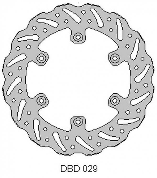 DELTA BRAKING TARCZA HAMULCOWA TYŁ YAMAHA YZ/WR 125 98-01, YZ/WR 250 98-01, YZF/WRF 400/426 99-01, WAVE (240X115X4MM) (6X6,5MM) 