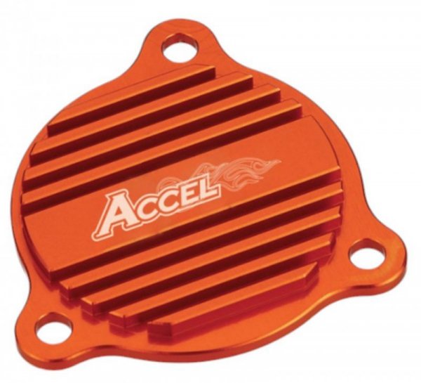 ACCEL POKRYWA POMPY OLEJU KTM EXC 350/400/450/500/530 08-12, SXF350 11-12 KOLOR POMARAŃCZOWY - PROMOCJA