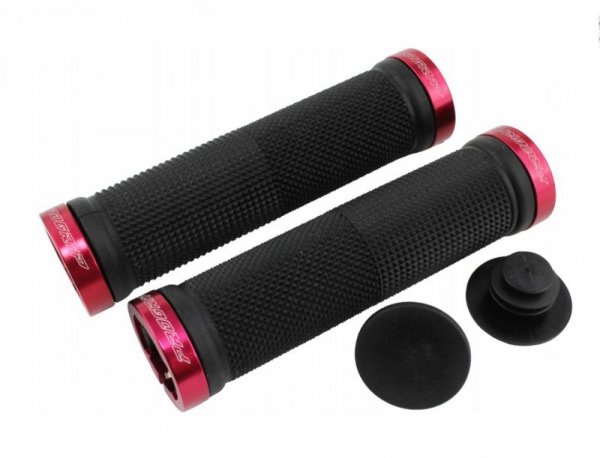 PROGRIP MANETKI PG999 ATV / JET SKI / MTB (22+22MM, DŁ. 120MM) KOLOR CZARNY Z CZERWONĄ BLOKADĄ LOCK-ON (999-107)