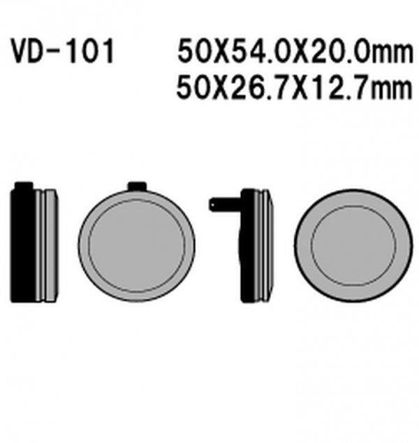 VESRAH KLOCKI HAMULCOWE KH12 HONDA CB750 FOUR 70-76 (K1-K6) (MADE IN JAPAN)