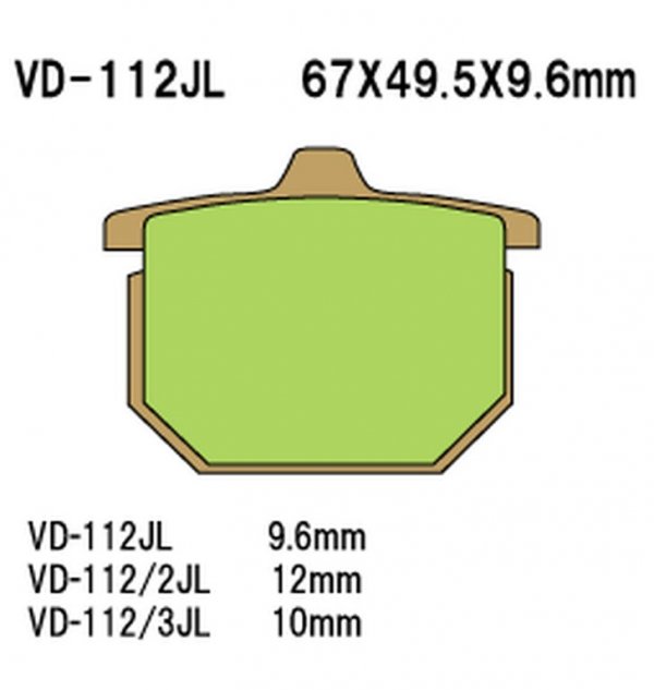 VESRAH KLOCKI HAMULCOWE KH31 / KH29 / KH30 SPIEK METALICZNY (ZŁOTE) (MADE IN JAPAN)