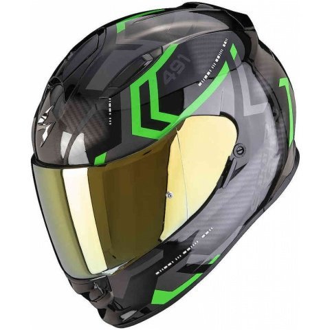 SCORPION KASK EXO-491 SPIN BLACK-GREEN