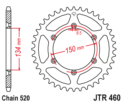  DID JT zestaw napędowy Kawasaki KX250 (06-08)