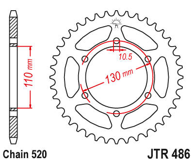 DID JT zestaw napędowy Kawasaki GPX250/Ex250/R (88-05)