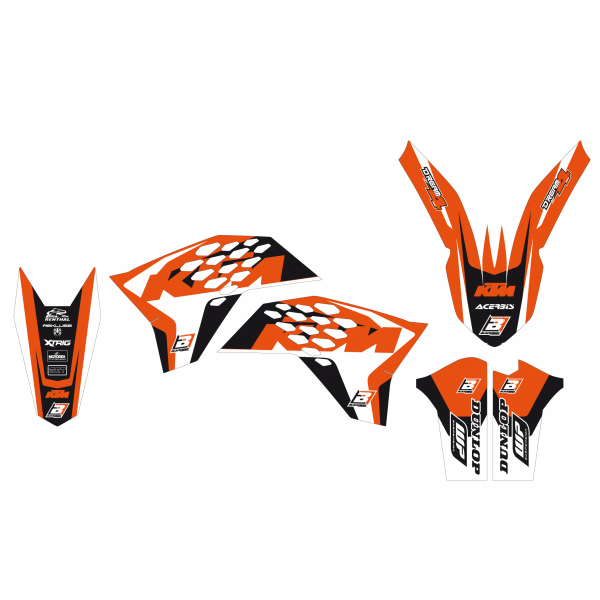 BLACKBIRD KOMPLET NAKLEJEK (OKLEINA) KTM SX SXF (07-10) Dream4