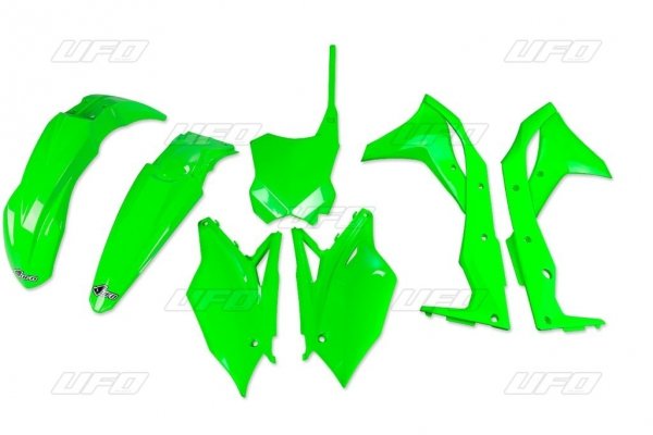 UFO KOMPLET PLASTIKÓW KAWASAKI KXF 250 '17 KOLOR ZIELONY FLUO