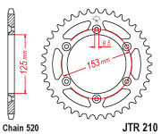 DID JT zestaw napędowy Betamotor 350 RR  (11-21)
