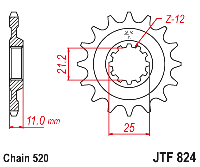 DID JT zestaw napędowy Husqvarna 510 TC (06)