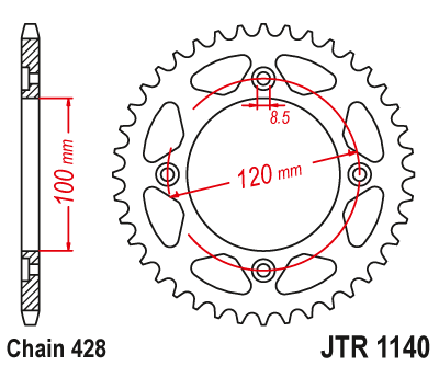 DID JT zestaw napędowy Betamotor RR AC Motorad (08-12)