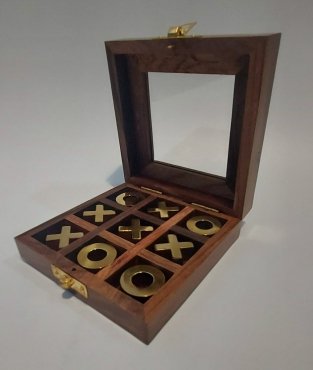 Gra Kółko i krzyżyk drewniane pudełko