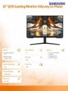 Monitor 32 cale LS32AG500PUXEN IPS 2560x1440 16:9 1xHDMI/1xDP 1 (MPRT) płaski HAS+PIVOT 165Hz Gaming 2 lata d2d