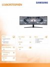 Monitor 49 cali LC49G95TSSPXEN VA 5120x1440 DQHD 32:9 super szeroki 1xHDMI 2xDP 2xUSB 3.0 1ms(GTG) HAS zakrzywiony 240Hz Gaming 