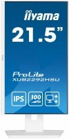 Monitor 21.5 cala ProLite XUB2292HSU-W6 IPS,100Hz,FreeSync,PIVOT,0.4ms,HDMI,  DP,4xUSB(3.2),2x2W,HAS(150mm), Biały