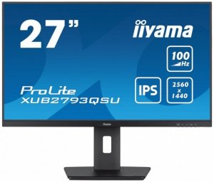 Monitor 27 cali ProLite XUB2793QSU-B6 IPS,QHD,HAS(150mm),100Hz,HDMI,DP,2x2W   2xUSB(3.2),FreeSync