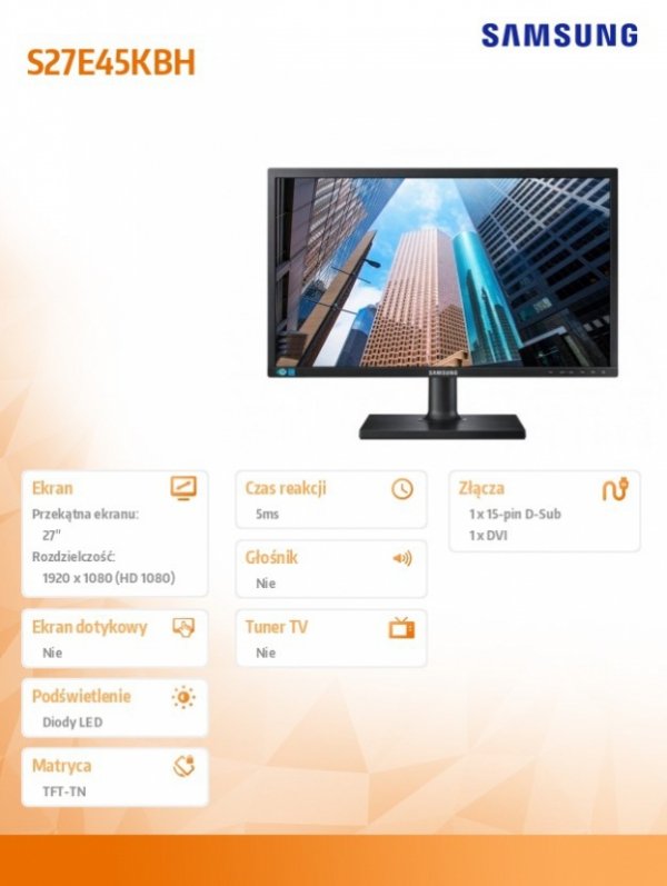 Monitor 27 cali S27E45KBH
