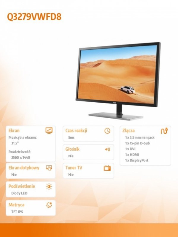 Monitor 31.5 Q3279VWFD8 IPS DVI HDMI DP