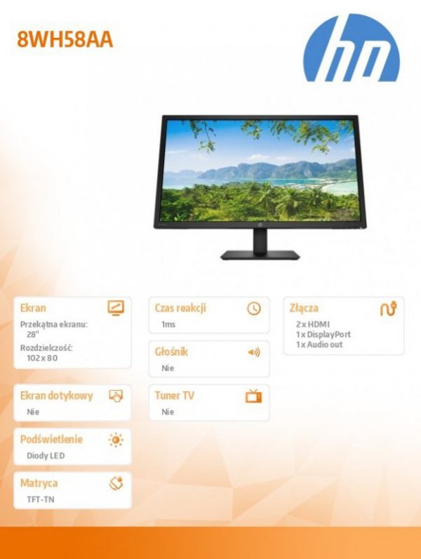 Monitor V28 4K 28 cali 8WH58AA