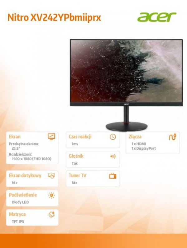 Monitor 23.8 cala Nitro XV242YPbmiiprx