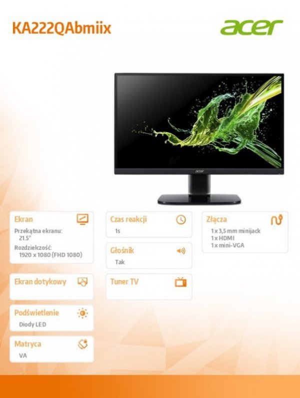 Monitor 24 cale KA222QAbmiix