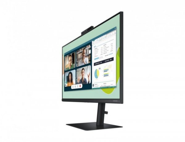Monitor 24 cale LS24A400VEUXEN IPS 1920 x 1080 FHD 16:9 1xD-sub 1xHDMI 1xDP 3xUSB 3.0 HAS+PIVOT Webcam głośniki płaski 3 lata on
