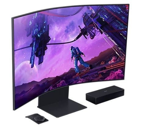 Monitor 55 cali LS55BG970NUXEN VA 3840x2160 UHD 16:9 4xHDMI/LAN(RJ45)/2xUSB2.0 1ms(GTG) WiFi/BT głośniki zakrzywiony HAS+PIV 165