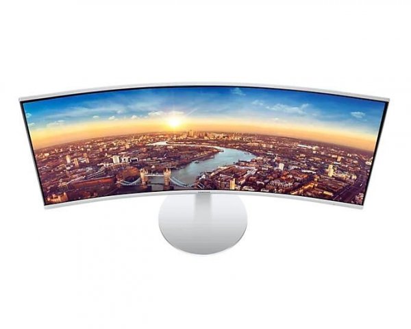 Monitor 34 cale LC34J791WTPXEN VA 3440x1440 Ultra WQHD 21:9 1xHDMI/1xDP/2xThunderbolt 3.0 4 ms (GTG) głośniki zakrzywiony biały 