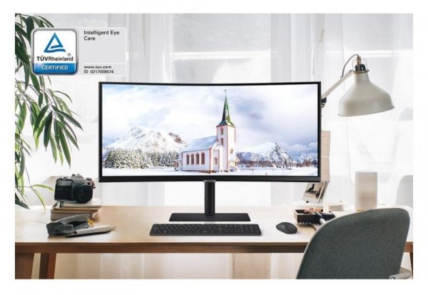 Monitor 34 cale LS34A650UBUXEN VA 3440x1440 UWQHD 21:9 1xHDMI 1xUSB-C 1xDP 3xUSB 3.0 LAN (RJ45) 5ms HAS+PIVOT zakrzywiony 3 lata