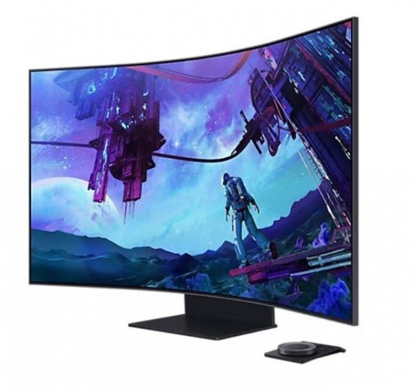 Monitor 55 cali LS55CG970NUXEN VA 3840x2160 UHD 16:9 4xHDMI/LAN(RJ45)/2xUSB2.0 1ms(GTG) WiFi/BT głośniki zakrzywiony HAS+PIV 165