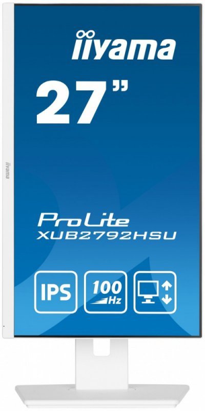 Monitor 27 cali ProLite XUB2792HSU-W6 IPS,HDMI,DP,100Hz,SLIM,4xUSB3.2,PIVOT,  HAS(150mm),2x2W
