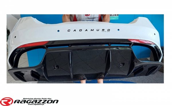 Dyfuzor zderzaka, rear diffuser CADAMURO Alfa Romeo Giulia Super / Business / Quadrifoglio style czarny
