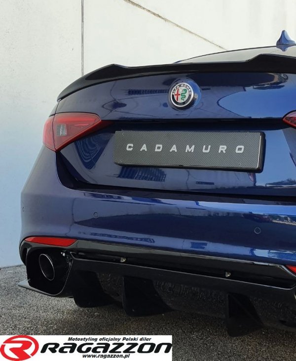 Dyfuzor zderzaka, rear diffuser CADAMURO Alfa Romeo Giulia Super / Business / Quadrifoglio style do malowania