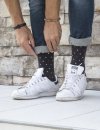 RELAXSAN - Podkolanówki uciskowe ciemnografitowe w kropki Fancy Socks (18 - 22 mmHg)