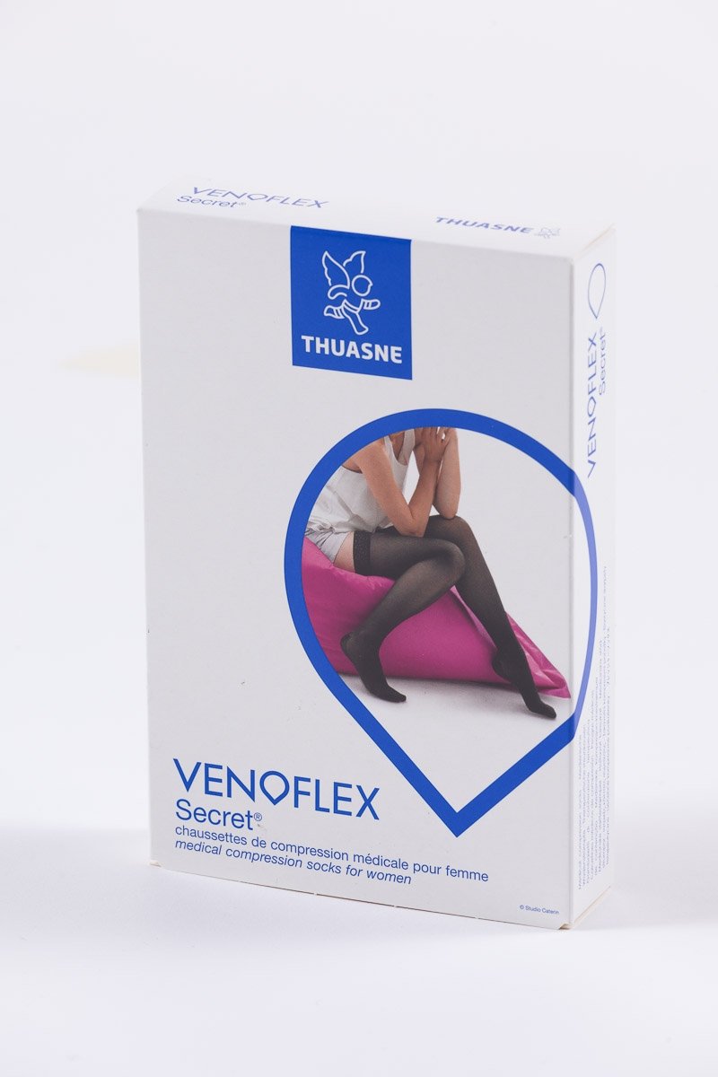 THUASNE Podkolanówki przeciwżylakowe I klasy ucisku (15-20 mmHg) Venoflex SECRET PALCE OTWARTE