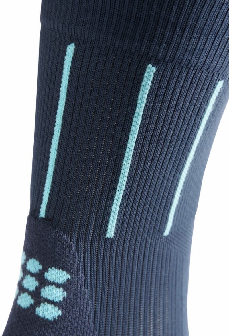 CEP damskie skarpety uciskowe w paski  PINSTRIPE MID CUT