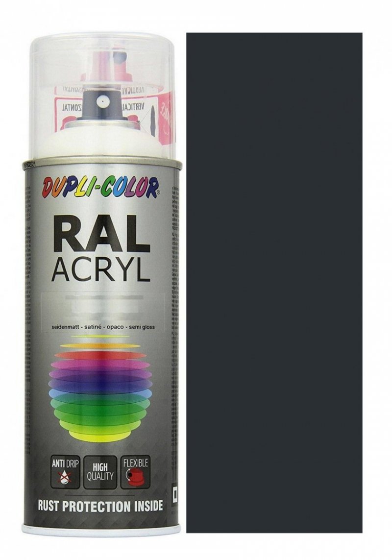 Motip lakier czarny drogowy farba mat 400 ml akrylowy acryl szybkoschnący RAL 9017