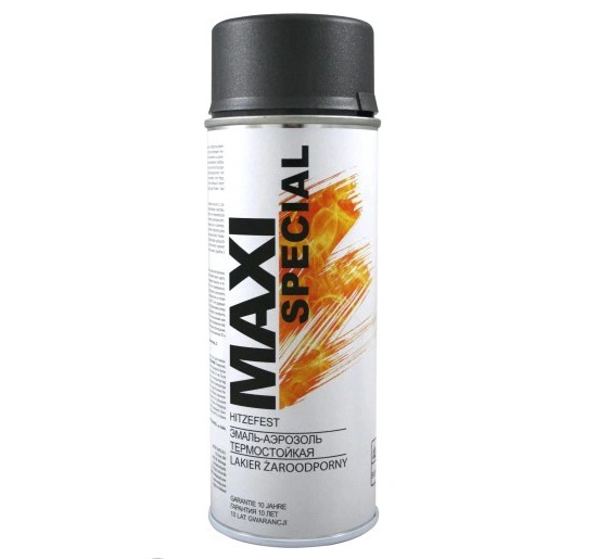 Maxi farba żaroodporny wysokotemp spray emalia czarna 400ml 