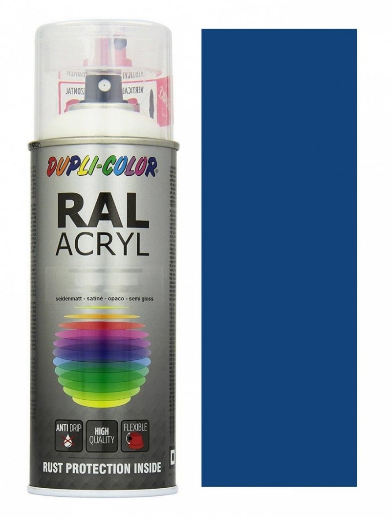 MOTIP lakier niebieski farba półmat 400 ml akrylowy acryl szybkoschnący RAL 5010