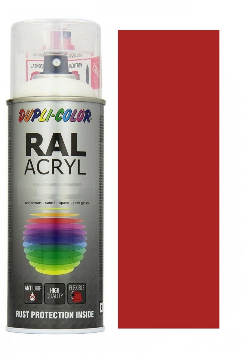 MOTIP lakier czerwony ognisty farba mat 400 ml akrylowy acryl szybkoschnący RAL 3000
