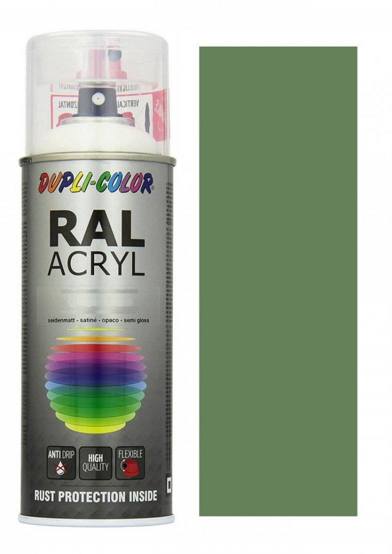MOTIP lakier zielony rezeda farba połysk 400 ml akrylowy acryl szybkoschnący RAL 6011